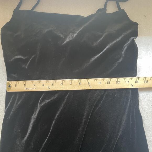 Fashion Mural Dress Women‎ Medium Black Velvet Maxi Sleeveless Gown Whimsigoth - Picture 6 of 10